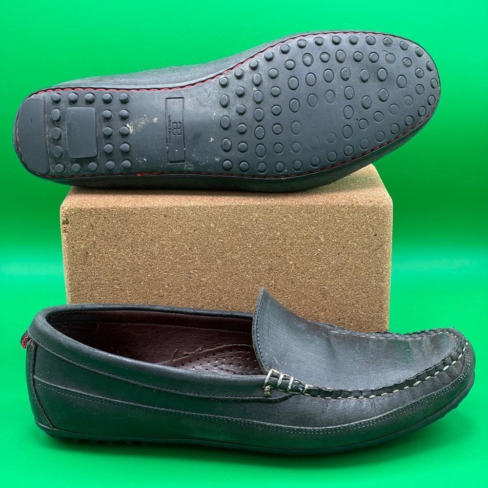 Allen Edmonds Interstate 90 Loafers Mens 9.5 D Green Leather Driving Mocs